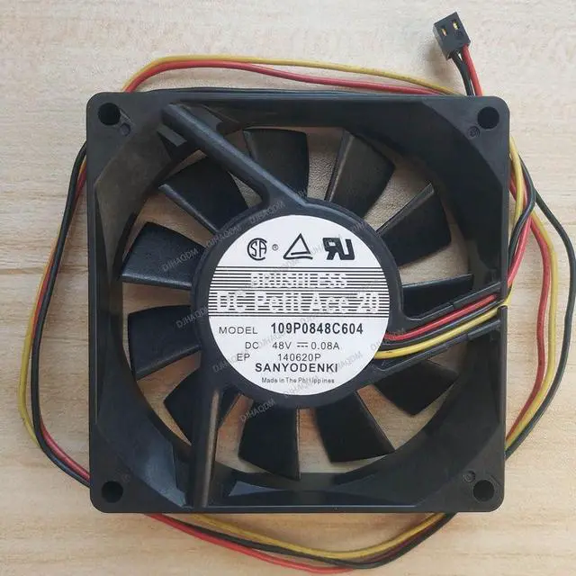 Main image of Compatible for DC Petit Ace 20 109P0848C604 48V 0.08A 8020 8cm 3-Wire Cooling Fan