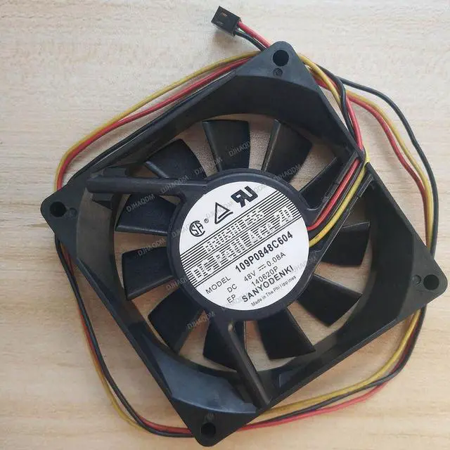 Alt view image 2 of 5 - Compatible for DC Petit Ace 20 109P0848C604 48V 0.08A 8020 8cm 3-Wire Cooling Fan