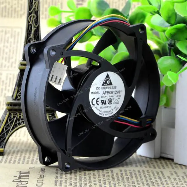 Alt view image 2 of 5 - Compatible for Delta AFB0912VH 12V 0.6A 9cm 9025 4-Wire Cooling Fan