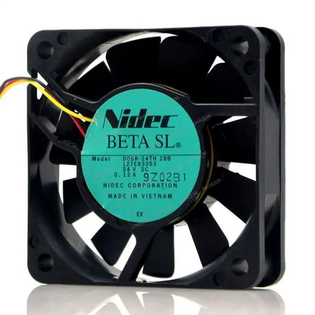 Alt view image 2 of 5 - Compatible for Nidec D06R-24TH 28B 24V 0.12A 6cm 6015 3-Wire Cooling Fan