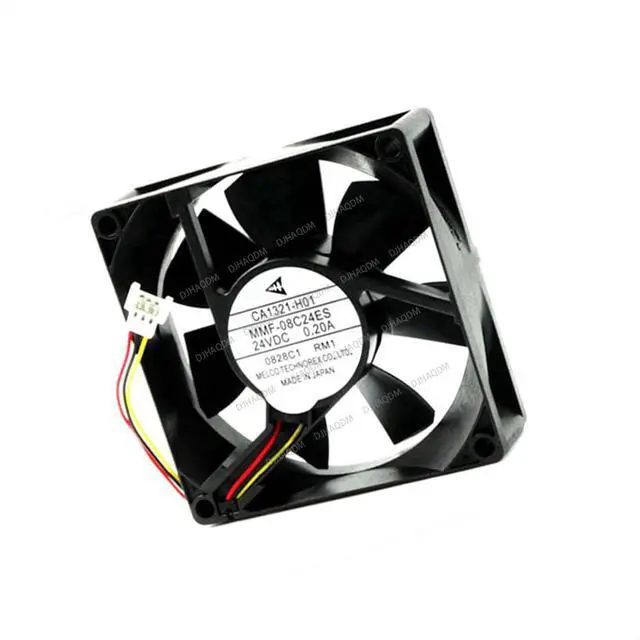 Alt view image 2 of 5 - Compatible for Melco MMF-08C24ES RM1 CA1321-H01 24V 0.16A 80x80x25mm 3-Wire Cooling Fan