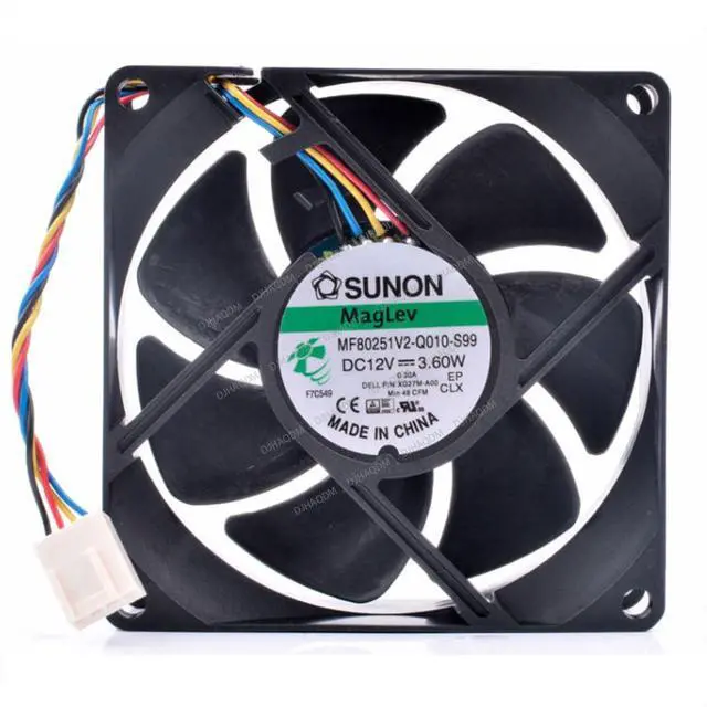 Alt view image 3 of 4 - Compatible for SUNON MF80251V2-Q010-S99 12V 3.60W 8cm 8025 4-Wire Cooling Fan