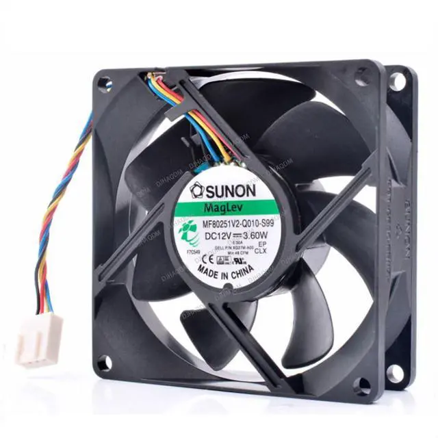 Alt view image 2 of 4 - Compatible for SUNON MF80251V2-Q010-S99 12V 3.60W 8cm 8025 4-Wire Cooling Fan