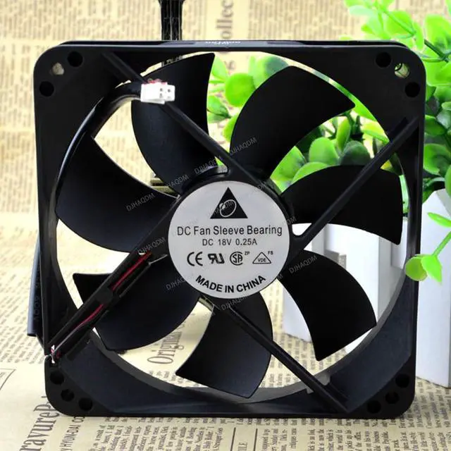 Alt view image 2 of 4 - Compatible for Delta 18V 0.25A 12025 12cm 2-Wire Cooling Fan