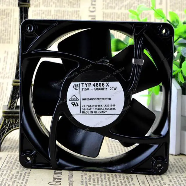 Alt view image 4 of 5 - Compatible for TYP 4606 X AC115V 20W 119X38mm 2-Wire Cooling Fan