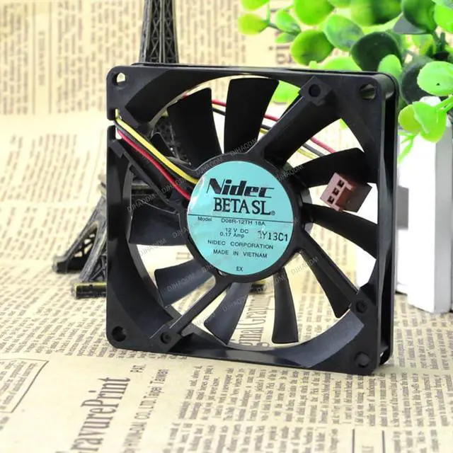 Main image of Compatible for Nidec D08R-12TH 12V 0.17A 8cm 8015 3-Wire Cooling Fan