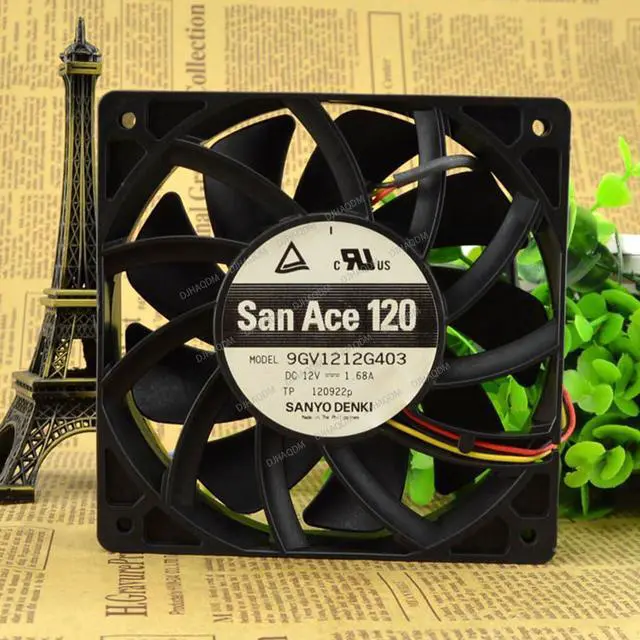 Main image of Compatible for SANYO San Ace 120 9GV1212G403 12V 1.68A 12cm 12025 3-Wire Cooling Fan