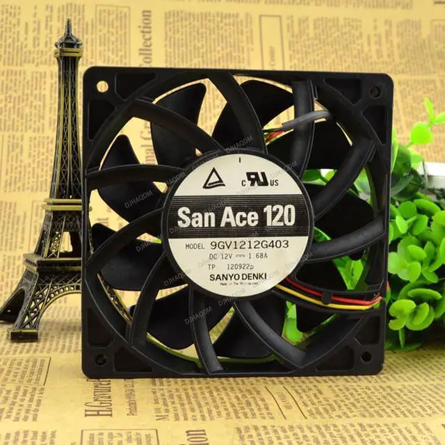 Alt view image 2 of 5 - Compatible for SANYO San Ace 120 9GV1212G403 12V 1.68A 12cm 12025 3-Wire Cooling Fan