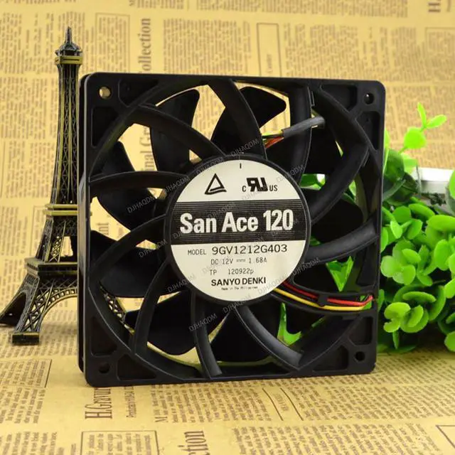 Alt view image 5 of 5 - Compatible for SANYO San Ace 120 9GV1212G403 12V 1.68A 12cm 12025 3-Wire Cooling Fan
