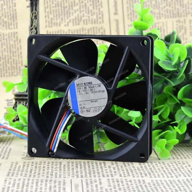 Alt view image 2 of 5 - Compatible for TYP 3412 N/2ME 12V 1.1W 90mA 3-Wire Cooling Fan