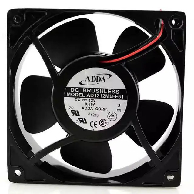 Alt view image 2 of 5 - Compatible for ADDA AD1212MB-F51 12V 0.35A 2-Wire 120x120x38mm 12038 Cooling Fan