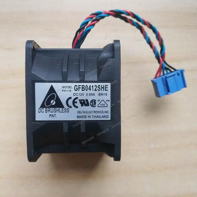 Alt view image 2 of 5 - Compatible for Delta GFB0412SHE T3907 8X771 12V 0.68A 6-Wire Cooling Fan