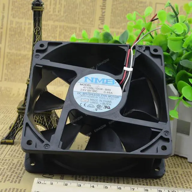 Alt view image 2 of 5 - Compatible for NMB 4715KL-05W-B49 24V 0.46A 120x38mm 3-Wire Cooling Fan