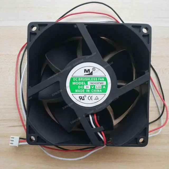Main image of Compatible for YM2409PMB1 24V 0.33A 92x92x38mm 3-Wire Cooling Fan