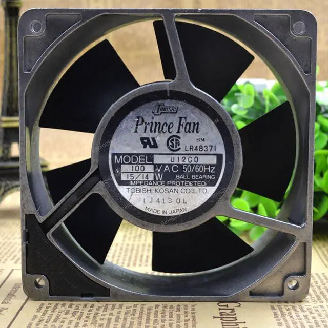 Alt view image 4 of 5 - Compatible for Prince Fan U12CO 100V 15-14W 120x120x38mm Cooling Fan