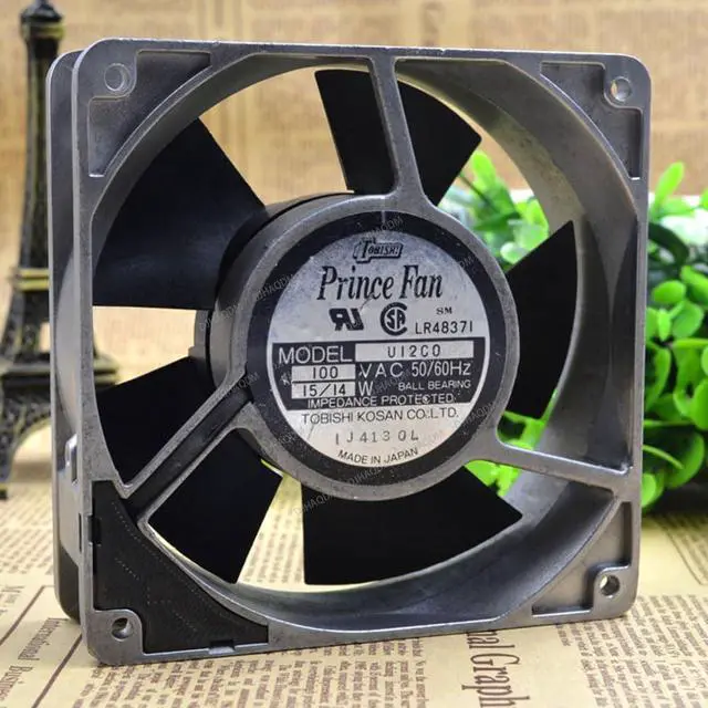 Alt view image 5 of 5 - Compatible for Prince Fan U12CO 100V 15-14W 120x120x38mm Cooling Fan