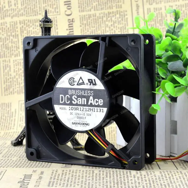 Main image of Compatible for DC San Ace 109R1212H1131 12V 0.52A 12cm 12038 3-Wire Cooling Fan