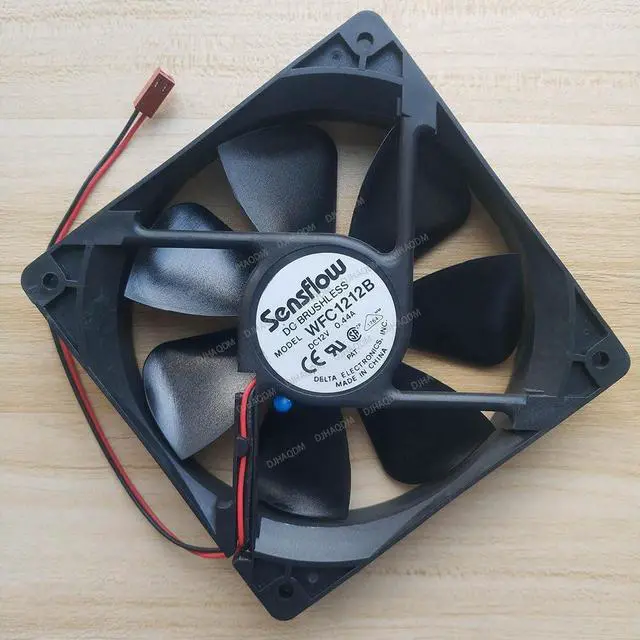 Alt view image 2 of 5 - Compatible for Delta Sensflow WFC1212B 12V 0.44A 12cm 12025 2-Wire Cooling Fan