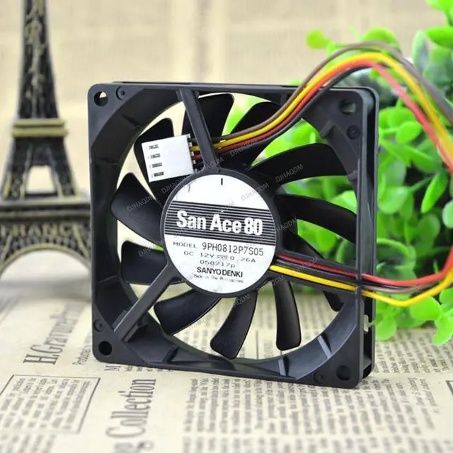 Main image of Compatible for San Ace 80 9PH0812P7S05 12V 0.26A 8cm 8015 4-Wire Cooling Fan