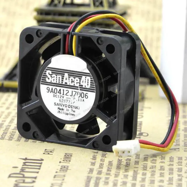Alt view image 2 of 5 - Compatible for San Ace 40 9A0412J7D06 12V 0.11A 4015 3-Wire Cooling Fan