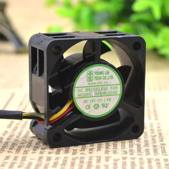 Alt view image 2 of 5 - Compatible for Young LIN DFB402024M 24V 1.9W 40x40x20mm 4020 3-Wire Cooling Fan