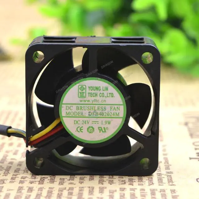 Alt view image 3 of 5 - Compatible for Young LIN DFB402024M 24V 1.9W 40x40x20mm 4020 3-Wire Cooling Fan