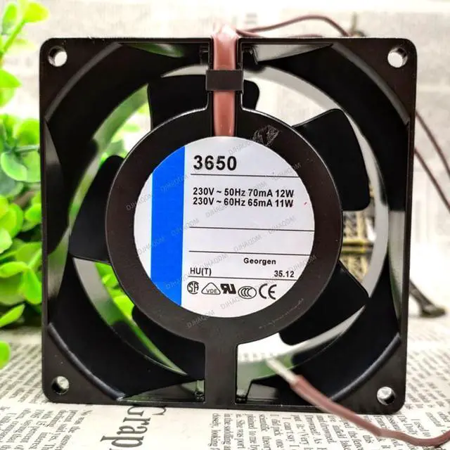 Alt view image 3 of 5 - Compatible for TYP 3650 230V 12/11W 9038 9cm 2-Wire Cooling Fan