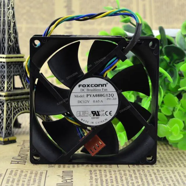 Main image of Compatible for FOXCONN PVA080G12Q 12V 0.65A 8cm 8025 4-Wire Cooling Fan