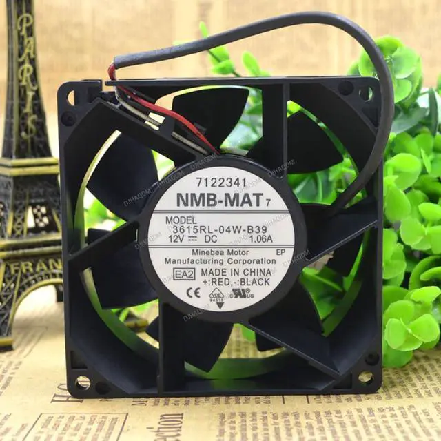 Alt view image 3 of 5 - Compatible for NMB-MAT 3615RL-04W-B39 12V 1.06A 92x92x38mm 3-Wire Cooling Fan