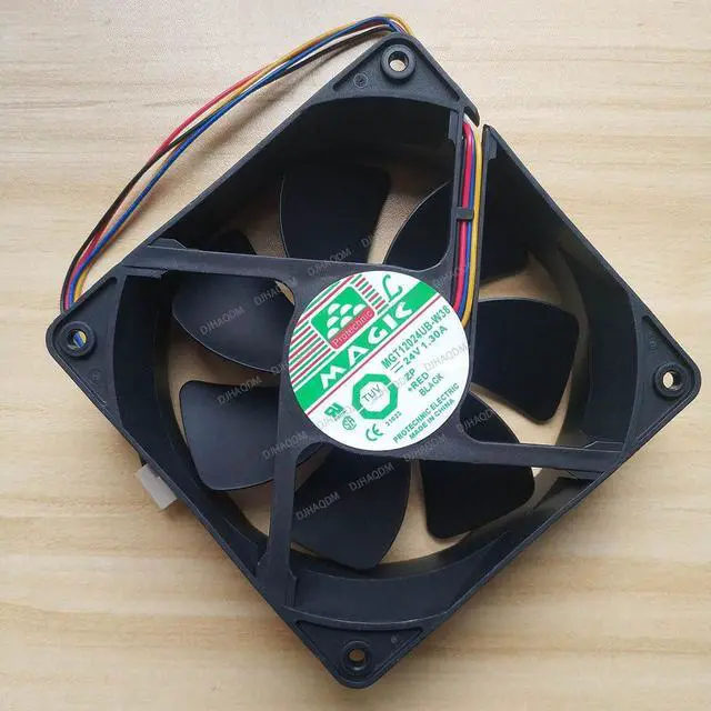 Alt view image 2 of 5 - Compatible for Protechnic MGT12024UB-W38 24V 1.30A 12038 4-Wire Cooling Fan