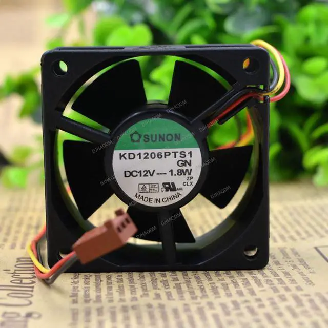 Alt view image 3 of 5 - Compatible for SUNON KD1206PTS1 12V 1.8W 6cm 6025 3-Wire Cooling Fan