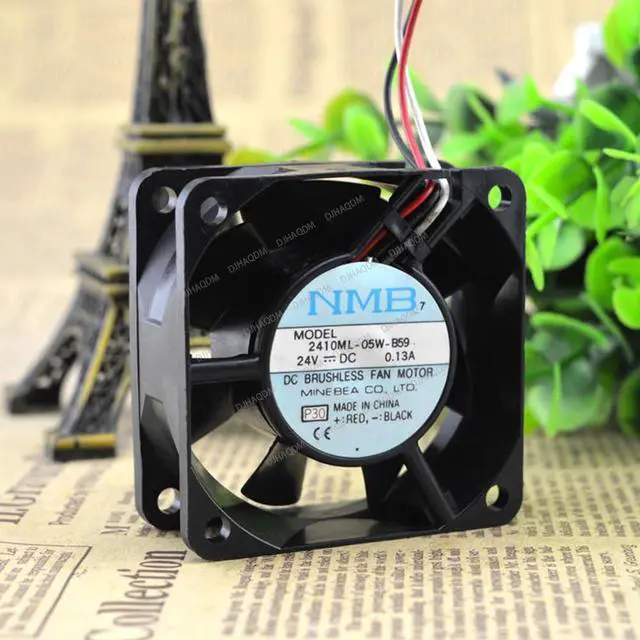 Alt view image 3 of 5 - Compatible for NMB-MAT 2410ML-05W-B59 24V 0.13A 60x60x25mm 3-Wire Cooling Fan