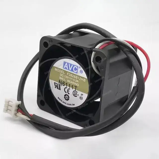 Alt view image 2 of 4 - Compatible for AVC F3828B12HB 12V 0.3A 3828 38x38x28mm 3-Wire Cooling Fan