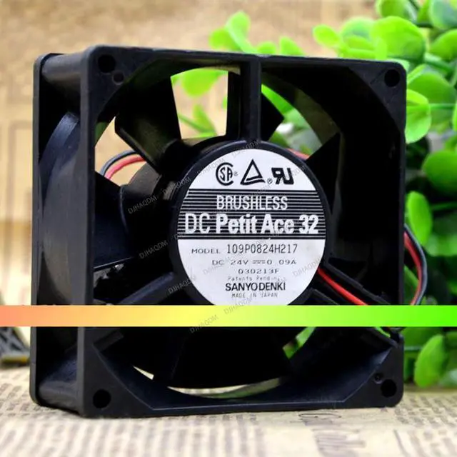 Alt view image 2 of 4 - Compatible for DC Petit Ace 32 109P0824H217 24V 0.09A 80x80x32mm 8032 2-Wire Cooling Fan