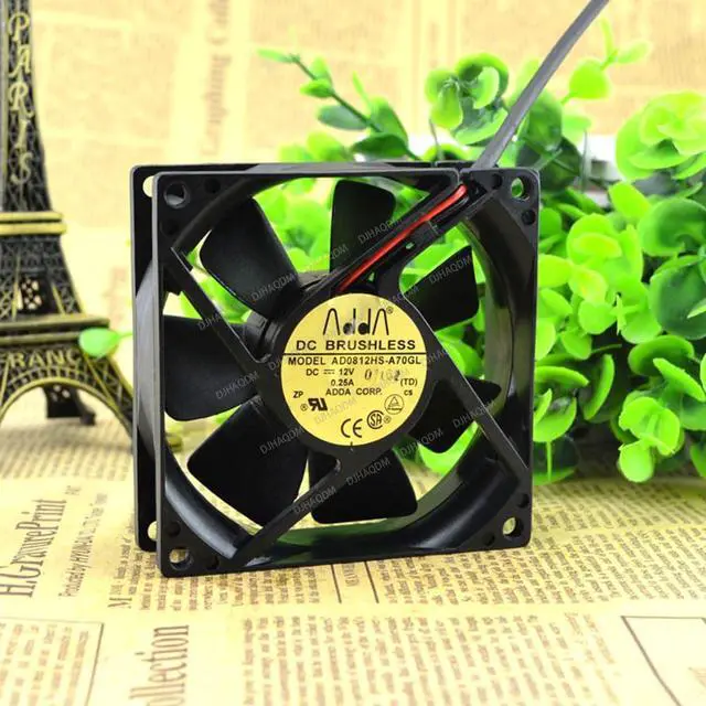 Alt view image 5 of 5 - Compatible for ADDA AD0812HS-A70GL 12V 0.25A 8025 2-Wire Cooling Fan