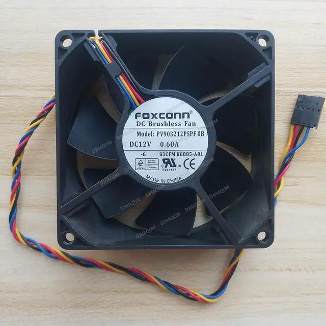 Alt view image 2 of 5 - Compatible for Foxconn PV903212PSPF 0B 12V 0.60A 9032 4-Wire Cooling Fan