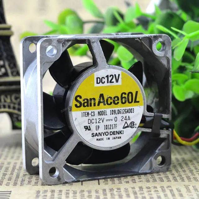 Alt view image 5 of 5 - Compatible for San Ace 60L 109L0612G4D03 12V 0.24A 3-Wire Cooling Fan