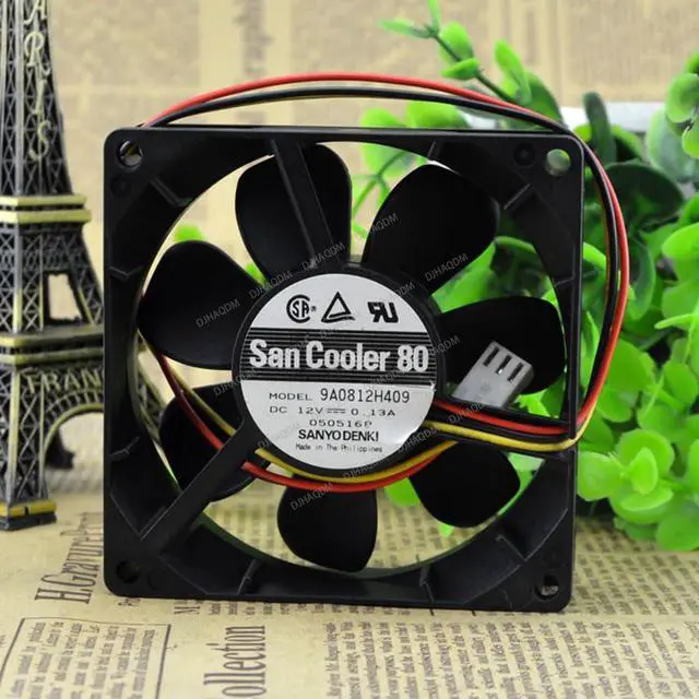 Main image of Compatible for SANYO San Cooler 80 9A0812H409 12V 0.13A 8025 8cm 3-Wire Cooling Fan