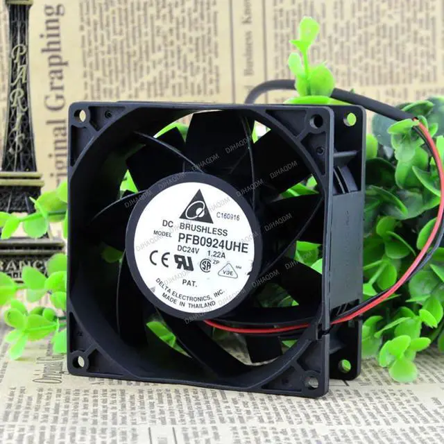 Main image of Compatible for Delta PFB0924UHE 24V 1.22A 92x92x38mm 9238 2-Wire Cooling Fan