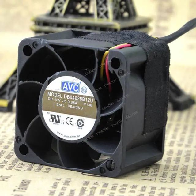Main image of Compatible for AVC DB04028B12U 12V 0.66A 40x40x28mm 4cm 4028 4-Wire Cooling Fan