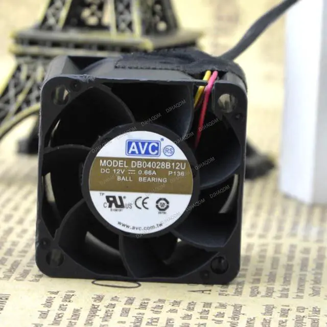 Alt view image 4 of 4 - Compatible for AVC DB04028B12U 12V 0.66A 40x40x28mm 4cm 4028 4-Wire Cooling Fan
