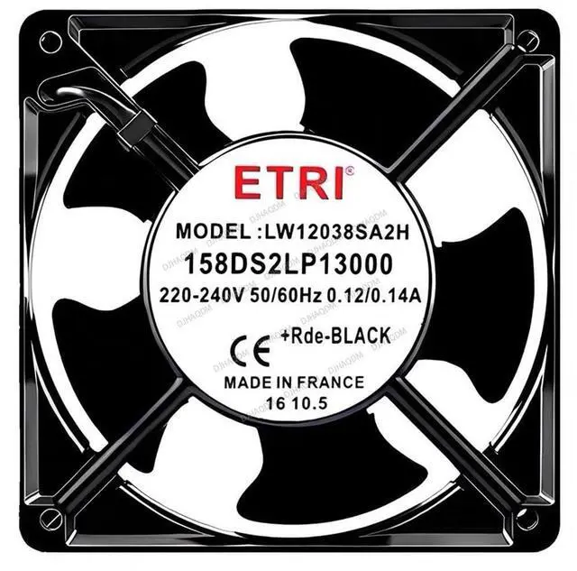 Main image of Compatible for ETRI LW12038SA2H 158DS2LP13000 220V 0.12-0.14A 120x120x38mm 2-Wire Cooling Fan