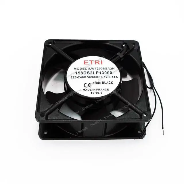 Alt view image 3 of 5 - Compatible for ETRI LW12038SA2H 158DS2LP13000 220V 0.12-0.14A 120x120x38mm 2-Wire Cooling Fan