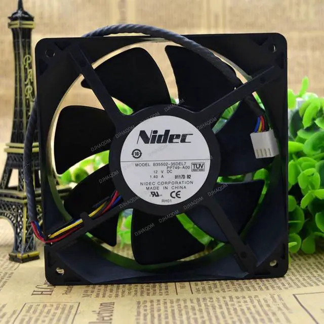 Alt view image 2 of 5 - Compatible for Nidec B35502-35DEL7 PP749-A00 12V 1.40A 12038 4-Wire Cooling Fan