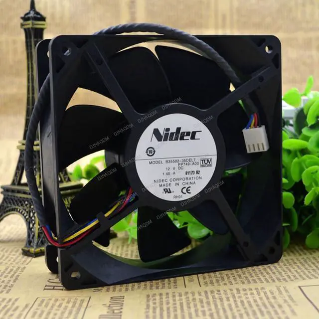 Alt view image 3 of 5 - Compatible for Nidec B35502-35DEL7 PP749-A00 12V 1.40A 12038 4-Wire Cooling Fan