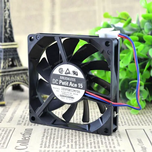 Main image of Compatible for DC Petit Ace 15 109P0812M706 12V 0.09A 8cm 8015 2-Wire Cooling Fan