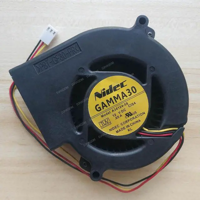 Alt view image 2 of 5 - Compatible for Nidec A34124-58 12V 0.65A 9733 3-Wire Cooling Fan