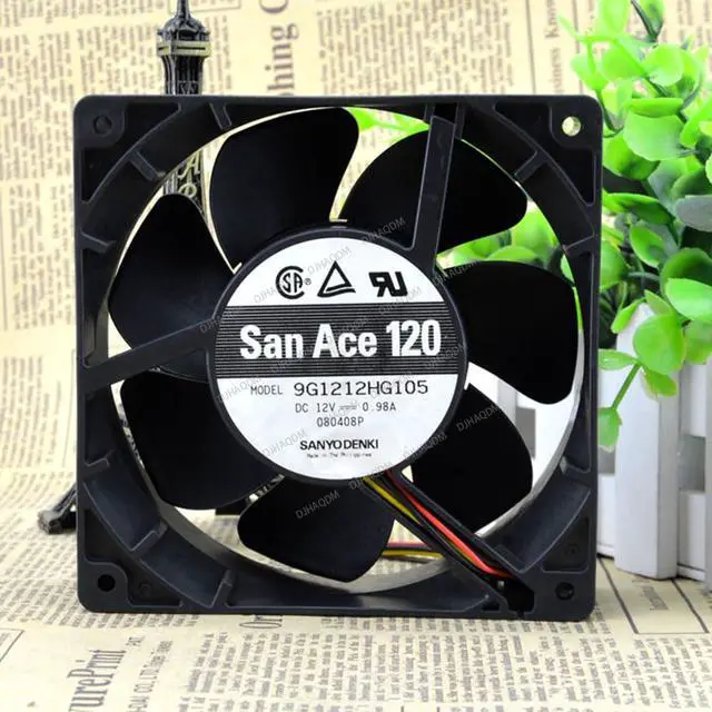 Alt view image 2 of 5 - Compatible for San Ace 120 9G1212HG105 12V 0.98A 120 12cm 4-Wire Cooling Fan