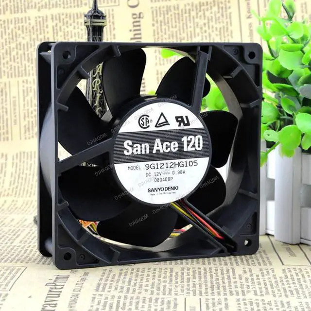 Alt view image 3 of 5 - Compatible for San Ace 120 9G1212HG105 12V 0.98A 120 12cm 4-Wire Cooling Fan