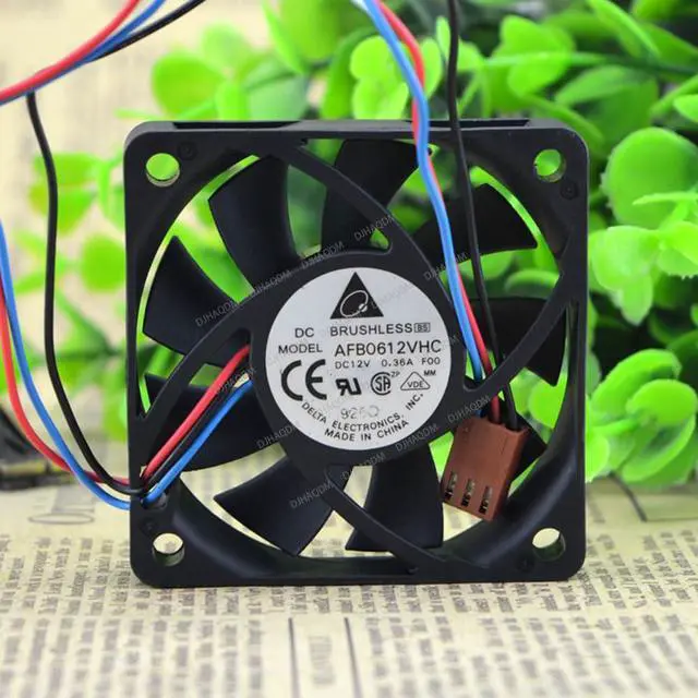 Alt view image 2 of 5 - Compatible for Delta AFB0612VHC 12V 0.36A 60x60x15mm 6015 3-Wire Cooling Fan